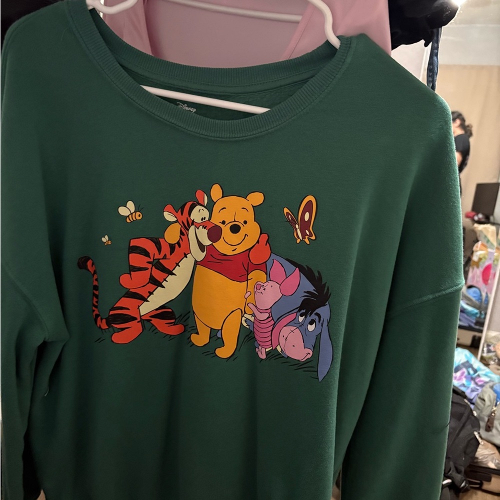 Disney Green Winnie the Pooh Pullover